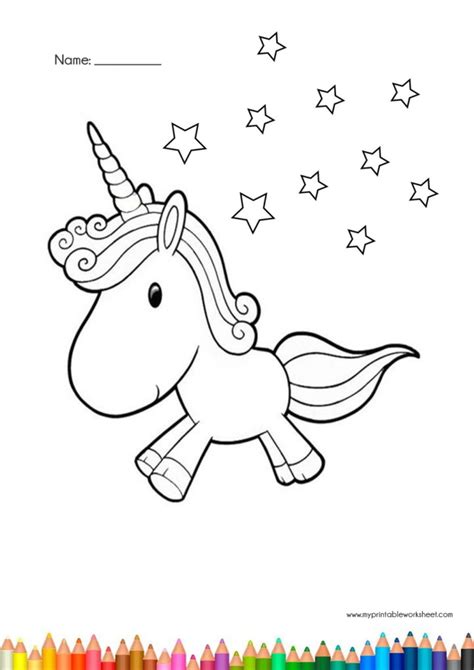 And you can freely use images for your personal blog! Easy Cute Unicorn Coloring Pages for Kids and Girls ...