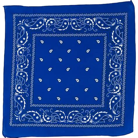 Blue Paisley Bandana 20in X 20in Party City