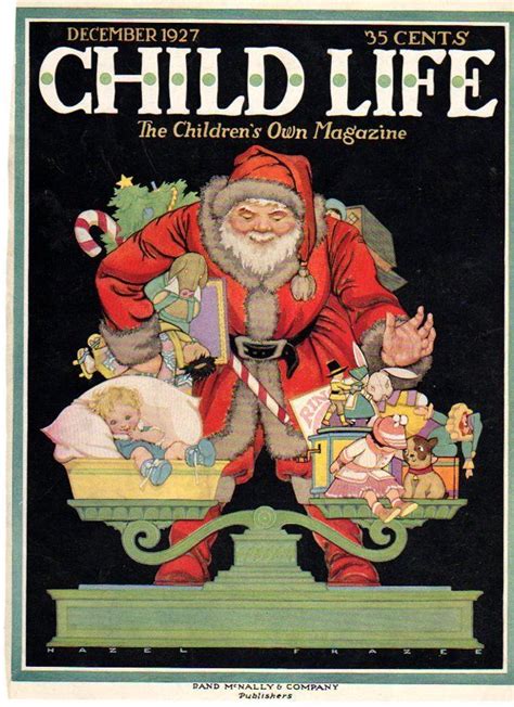 Dec 1927 Christmas Child Life Cover Only Santa On Roof Top