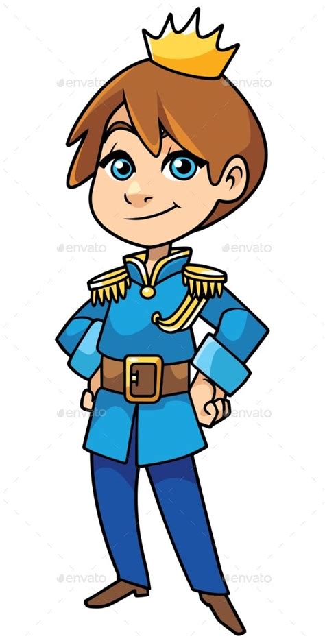 Little Prince On White Brave Cartoon Kids Background Handsome Kids