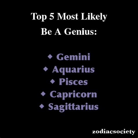 Zodiac Signs Top 5 Most Likely To Be A Genius Zodiac Signs Gemini