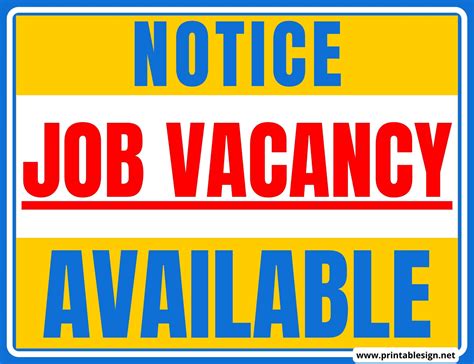 Job Vacancy Sign Free Download