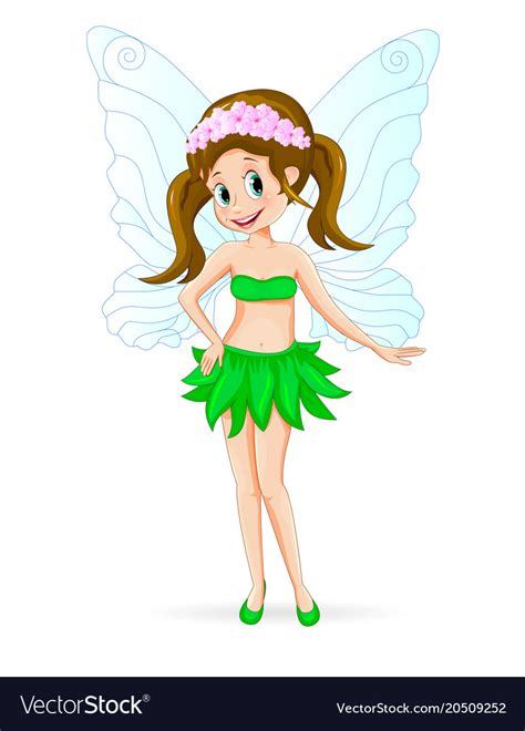 Pretty Cute Fairy Royalty Free Vector Image Vectorstock