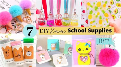 7 Diy School Supplies Kawaii Back To School Crafts Youtube