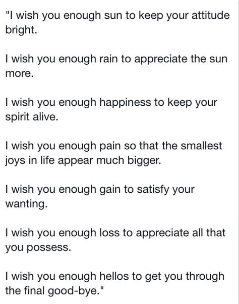 Love This Poem I Wish You Enough I Wish You Enough Inspirational