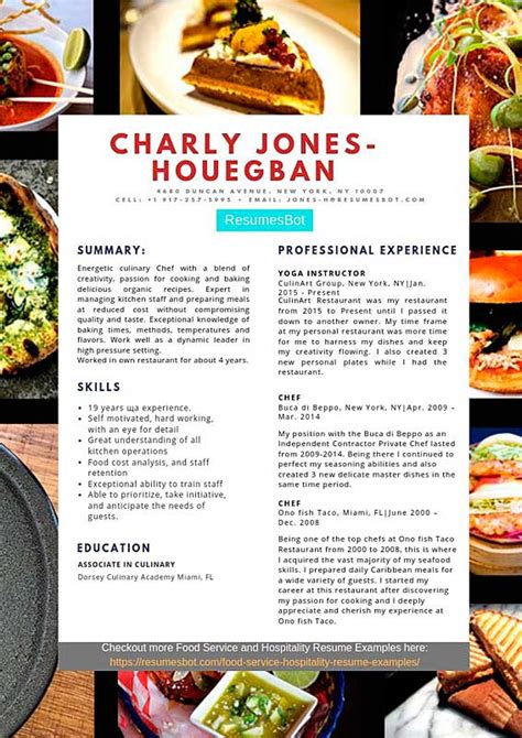 Chef Resume Samples And Templates Pdfdoc 2024 Rb