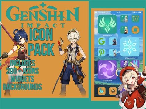 Genshin Impact Ios 14 App Icons Genshin App Icons Anime Etsy