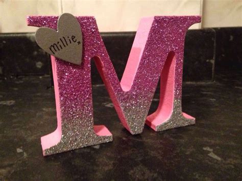 Check spelling or type a new query. M is for Millie. Ombré glitter freestanding wooden letter | Letter a crafts, Wooden letter ...