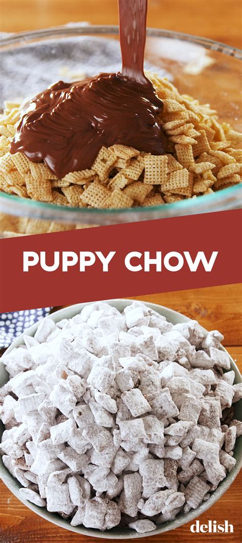 Stir until the cereal is evenly coated in the chocolate. Puppy Chow | Recipe | Puppy chow recipes, Food, Snacks