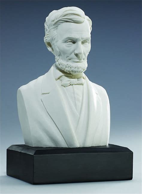 Abraham Lincoln Bust White Statue