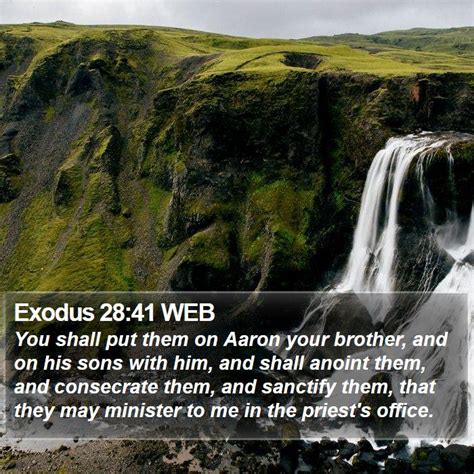 Exodus 2841 Web You Shall Put Them On Aaron Your Brother And On