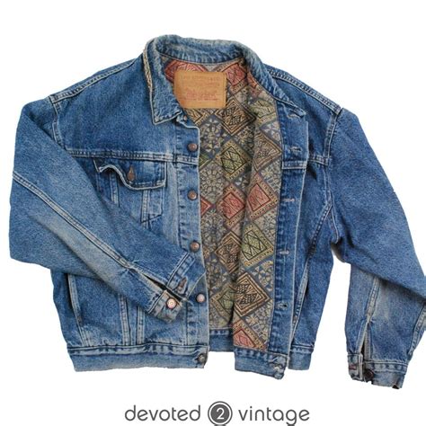 Vintage Slouchy Blanket Lined Levis 0617 Denim Jean Jacket Large L Ebay