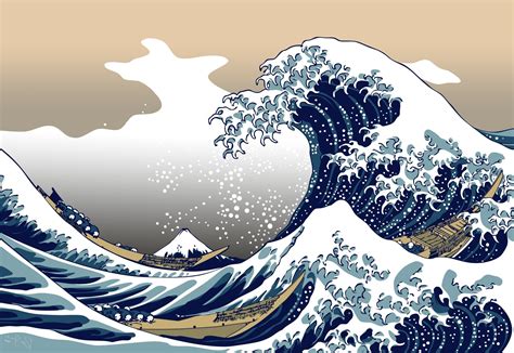 Nature Blue The Great Wave Off Kanagawa Wallpapers Hd Desktop And