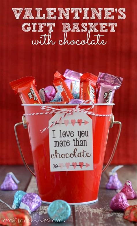 Last updated on july 15 2021. Chocolate Lover's Valentine's Gift Baskets with Printable ...