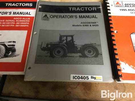 Agco 83608425st35x St40x 96709690 Operators Manuals Bigiron Auctions
