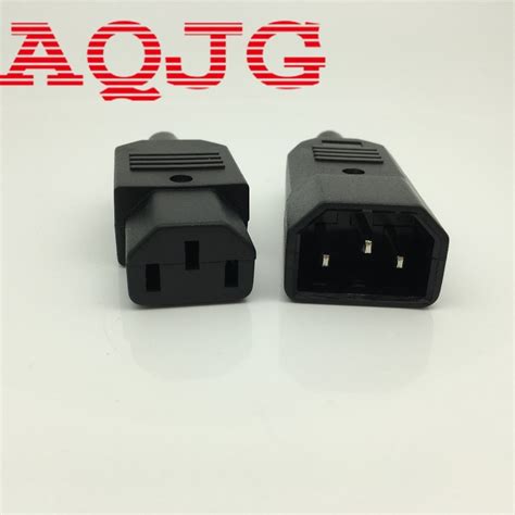 New Black Iec C14 Male Plug Rewirable Power Connector 3 Pin Socket 10a