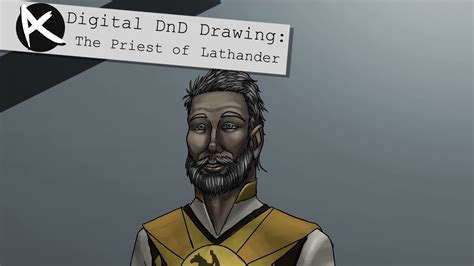 Digital Dnd Drawing The Priest Of Lathander Timelapse Youtube