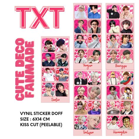 Jual Sticker Cute Deco Fanmade Txt Shopee Indonesia