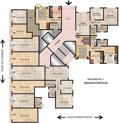 1 2 Bhk Cluster Plan Image Panvelkar Group Twin Towers For Sale At