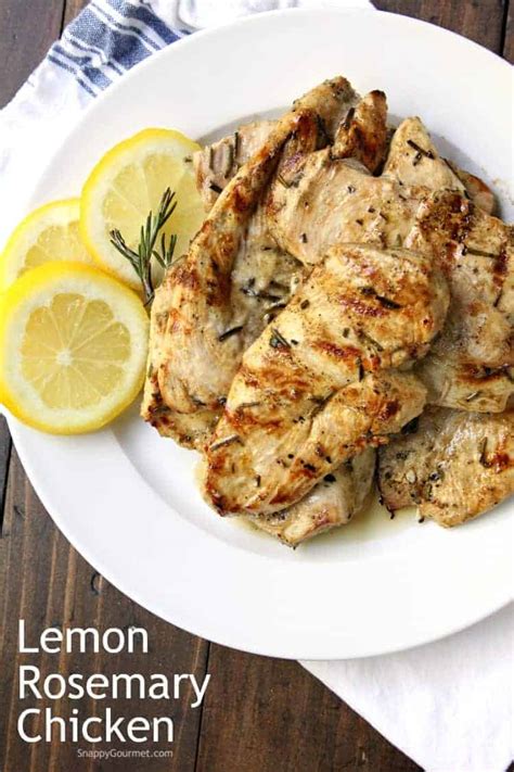 Grilled Lemon Rosemary Chicken Snappy Gourmet