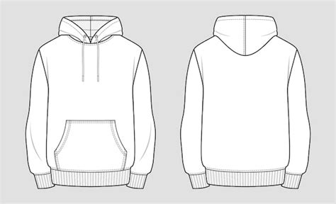 Premium Vector Hoodie Technical Sketch Of Clothes