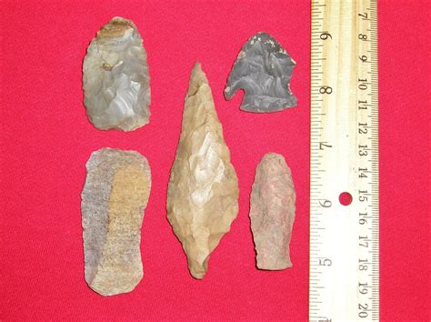 Five Prehistoric Indian Artifacts From Kentucky Etsy