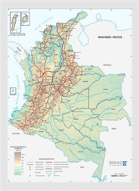 Mapa De Los Ríos De Colombia Map Of The Colombian Rivers Carte Des