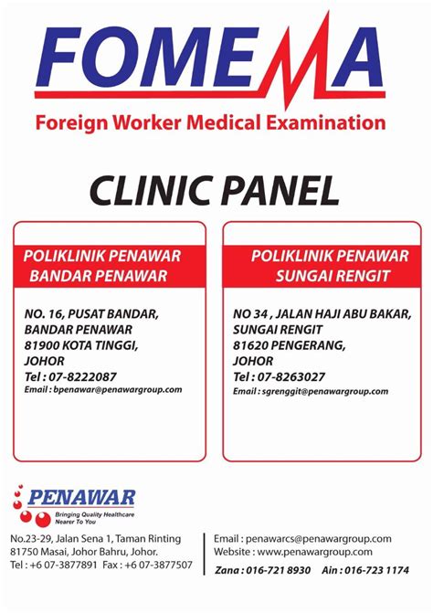 Die fragen variieren von verschiedenen kategorien. The Penawar Healthcare Group