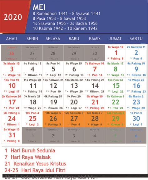 Kalender 2021 Lengkap Dengan Tanggal Merah Dan Keterangannya Latest