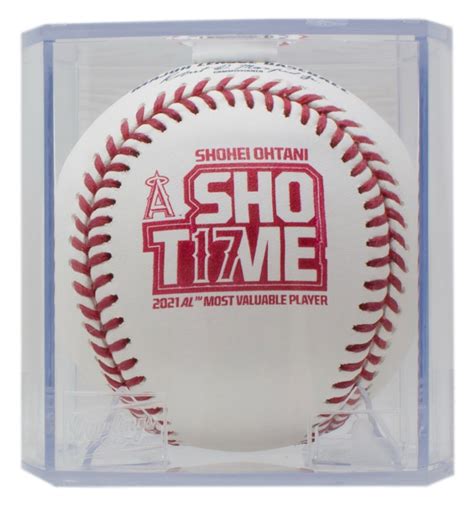 Shohei Ohtani Oml Commemorative 2021 Al Mvp Logo Baseball With Display