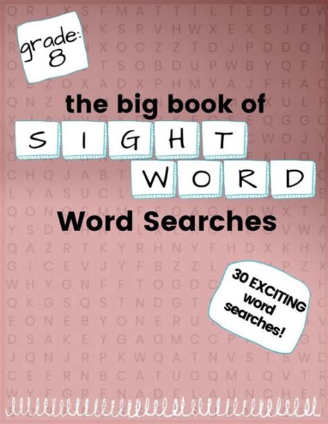 The Big Book Of Eighth Grade Sight Word Word Searches Sight Word
