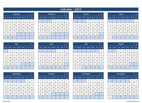 Ready To Use Printable Calendar 2023 Msofficegeek