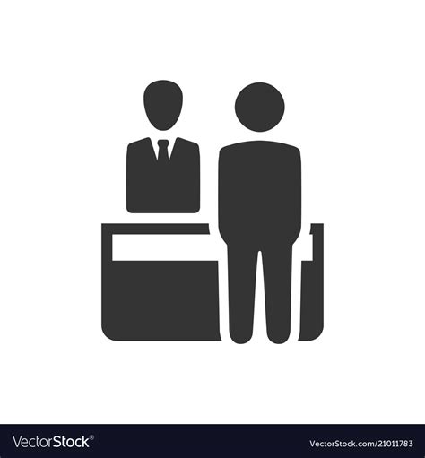 Receptionist Icon Royalty Free Vector Image Vectorstock