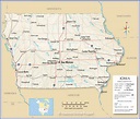 Iowa Map With Cities And Towns - Detailed Map