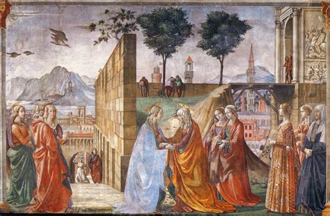 Visitation 1486 1490 Painting Domenico Ghirlandaio Oil Paintings