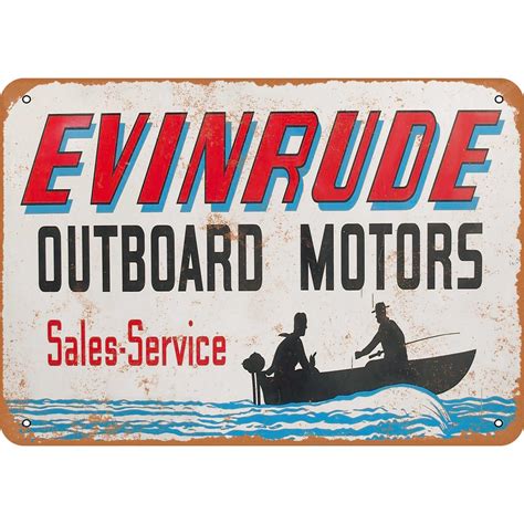 1964 Evinrude Outboard Motors Metal Sign 7x10 Inch Vintage Look