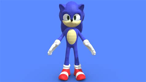 Sonic The Hedgehog Movie Download Free 3d Model By Vladsstudios