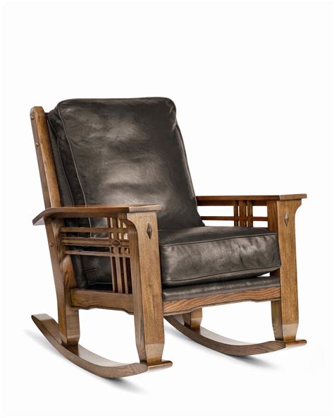 20 Best Faux Leather Upholstered Wooden Rocking Chairs With Looped Arms