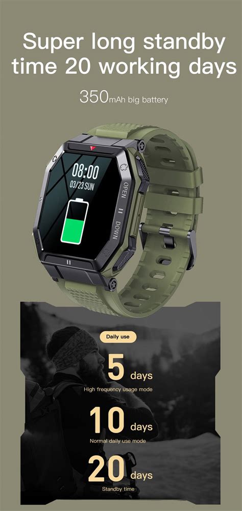 Canmixs K55 Military Smart Watch Men 1 85inch 2023 Bluetooth Call