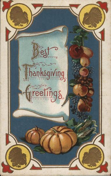 Best Thanksgiving Greetings Postcard