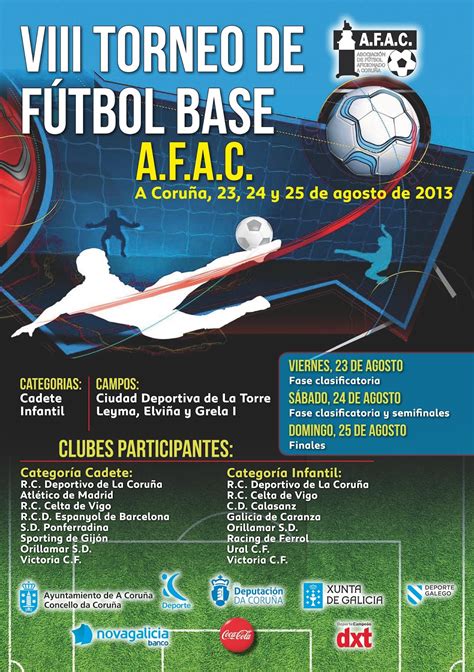 Futbolbaseymas Torneo De FÚtbol Base Afac 2013 CoruÑa Horarios