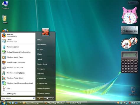 Windows Vista Desktop The Desktop Of My Vista Installation Flickr