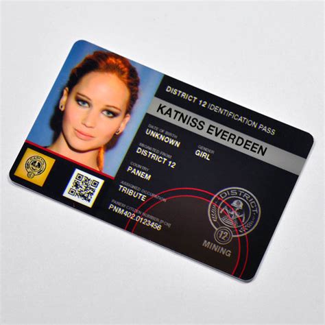 Custom Id Card Hunger Games District Identification Badge Mockingjay