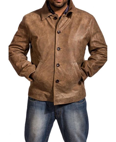 Dean Winchester Distressed Brown Leather Jacket Maker Of Jacket