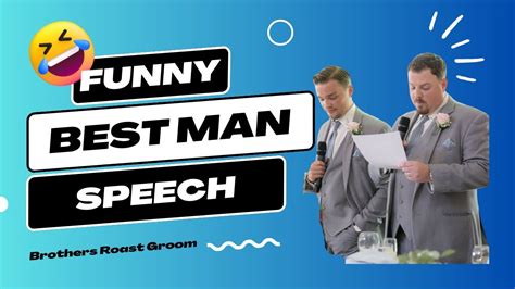 Funny Best Man Speech By Brothers Youtube