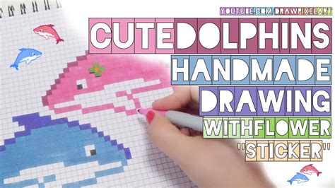 How To Draw Dolphins With Mini Flower Sticker Handmade