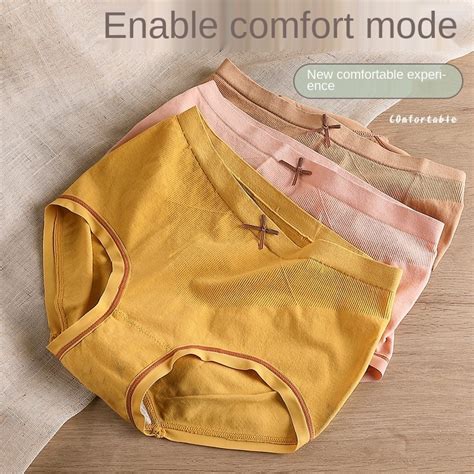 Womens Cotton Underwear Sexy Solid Color Panties Fashion Bow Comfort Briefs Middle Waist