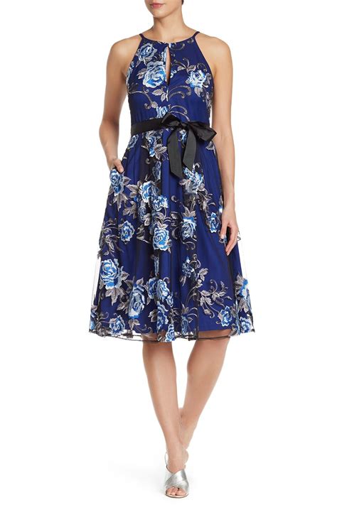 Marina Floral Print Fit And Flare Dress Nordstrom Rack In 2020 Fit