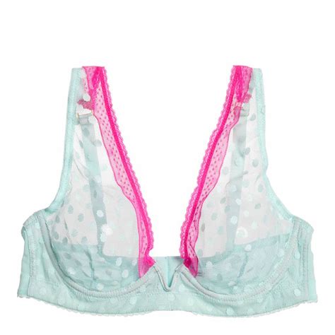 Light Blue Hummingbird Polka Dot Lace Bra BrandAlley