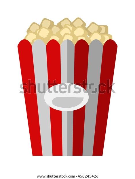 Popcorn Box Vector Icon Isolated Flat Stock Vector Royalty Free